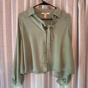 Small Forever21Tied Organza Blouse